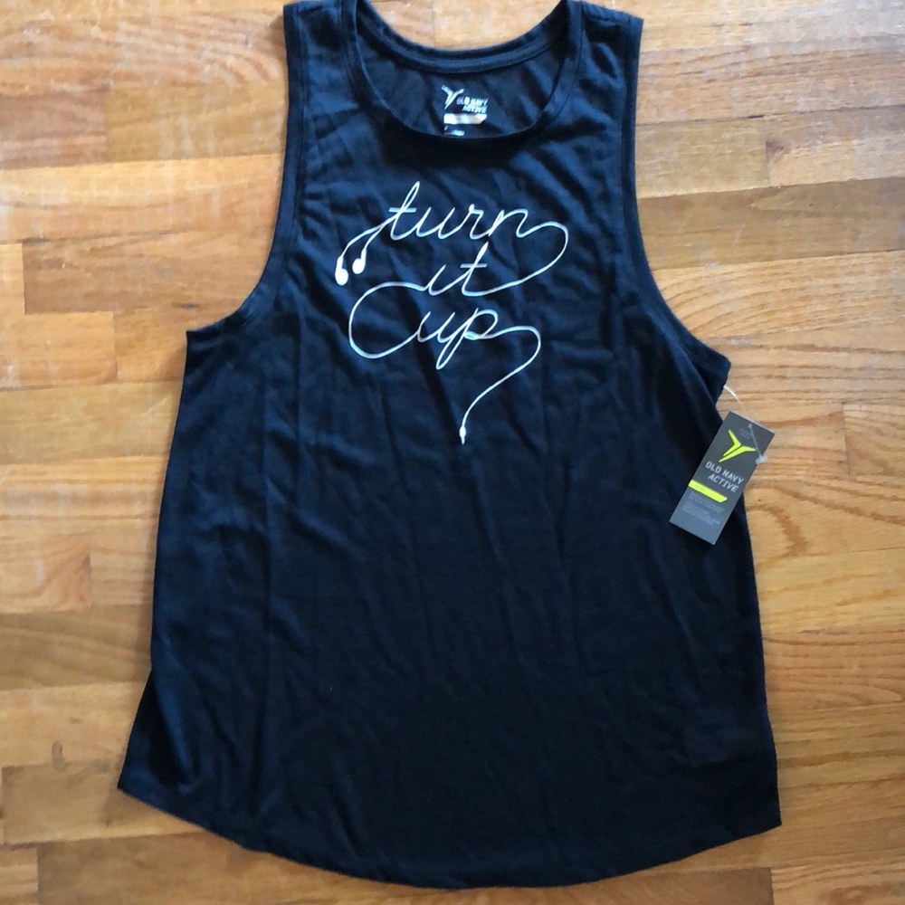 NWT Old Navy work out tank top “Turn it Up”.